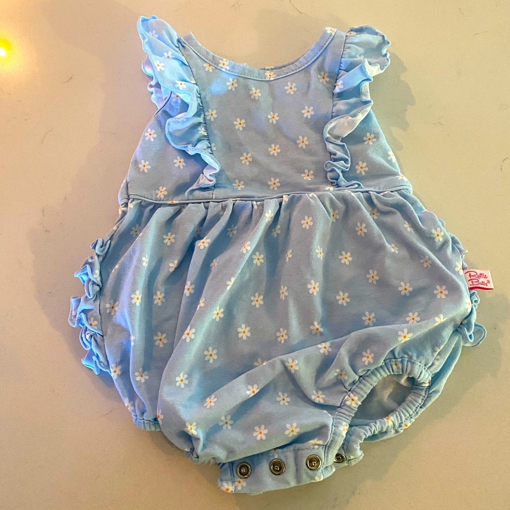 Ruffle Butts Blossom Print Romper